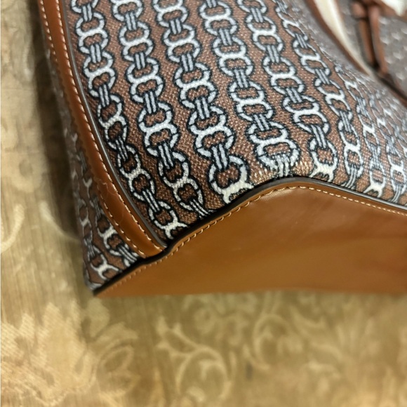 Tory Burch Brown and Cream Patterned Tote - Picture 5 of 8